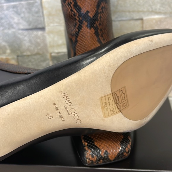 Jimmy Choo Mabyn 85 Leather Heeled Knee-High Boots - Picture 15 of 17